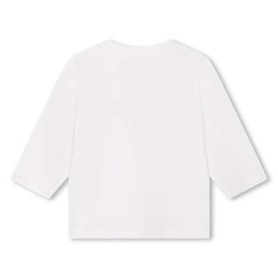 Shop Kenzo Logo Printed Crewneck T-shirt In Bianco