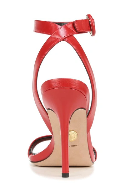 Shop Veronica Beard Darcelle Ankle Strap Sandal In Fire Red