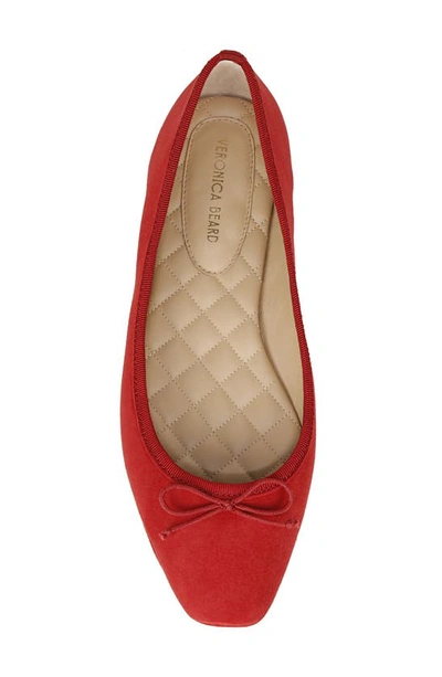 Veronica Beard Beatrix Ballet Flat In Fire Red