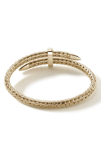 Shop John Hardy Spear Pavé Diamond Flex Bracelet In Gold