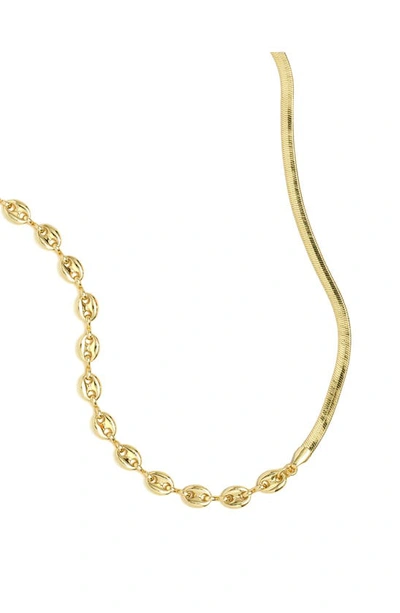 Shop Madewell Mixed Chain Necklace In Pale Gold
