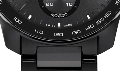Shop Movado Bold Verso Chronograph Ceramic Bracelet Watch, 44mm In Black