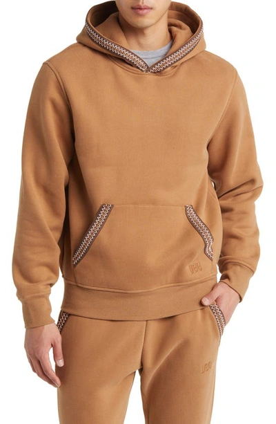 Shop Ugg Tasman Pullover Hoodie In Chestnut