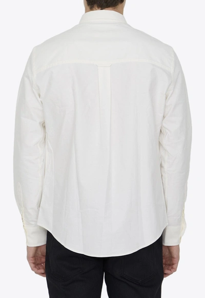 Shop Ami Alexandre Mattiussi Ami De Coeur Long-sleeved Shirt In Ivory