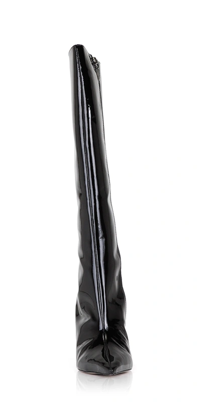 Schutz Asya Up Croc-print Wedge Tall Boots