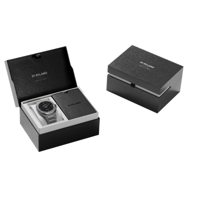 D1 Milano Watch Ultra Thin 40mm In Gun Metal/silver