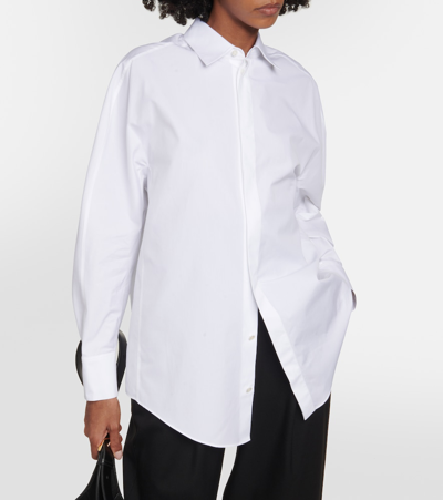 Alaïa Oversized Cotton Shirt In White