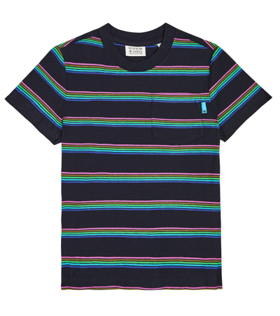 Scotch & Soda Striped Cotton Jersey T-shirt In Multicoloured