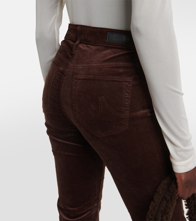 Ag Farrah Boot High Rise Boot Jeans In Bitter Chocolate In Brown