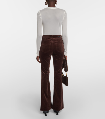 Ag Farrah Boot High Rise Boot Jeans In Bitter Chocolate In Brown