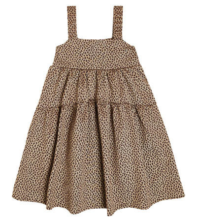 Paade Mode Bedrucktes Midikleid In Brown