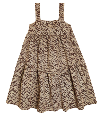 Paade Mode Bedrucktes Midikleid In Brown
