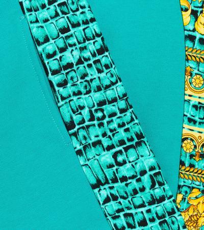 Versace Jogginghose Baroccodile Aus Jersey In Blue