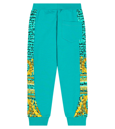 Versace Jogginghose Baroccodile Aus Jersey In Blue