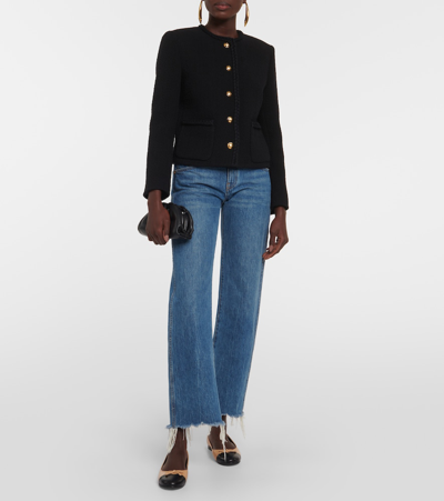 蝴蝶结细节皮革芭蕾舞平底鞋