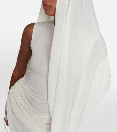 Alaïa Asymmetrisches Minikleid Aus Jersey In White