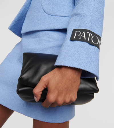 Shop Patou Cotton And Linen-blend Jacket In Blue