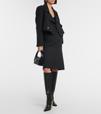 Shop Dorothee Schumacher Striking Coolness Pencil Skirt In Black