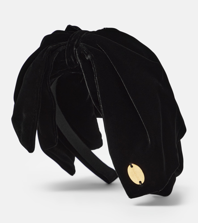 Shop Nina Ricci Velvet Headband In Black