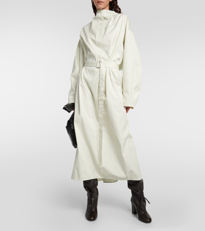 Lemaire Maxikleid Aus Baumwoll-twill In Neutrals