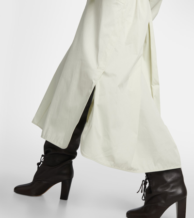 Lemaire Maxikleid Aus Baumwoll-twill In Neutrals