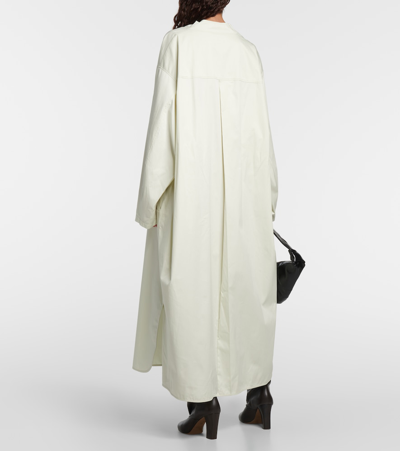 Lemaire Maxikleid Aus Baumwoll-twill In Neutrals