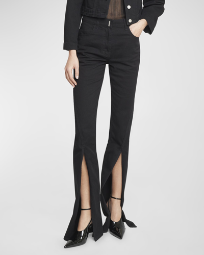Shop Givenchy Split-hem Bootcut-leg Trousers In Black