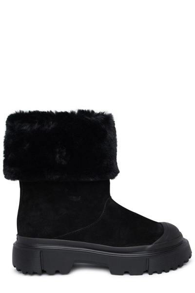 Shop Hogan Faux-fur Detailed Boots