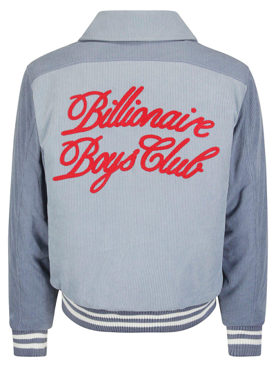 Shop Billionaire Boys Club Color Blocked Corduroy Bomber Jacket In Blue