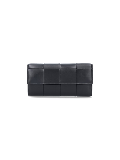 Shop Bottega Veneta Intreccio Chain Linked Shoulder Bag In Black