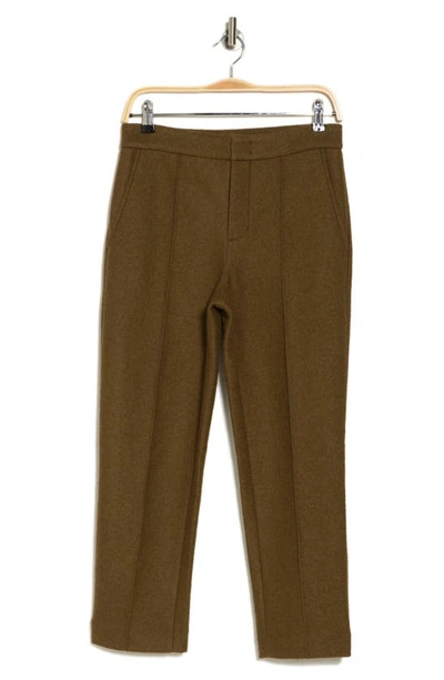 Shop Vince Wool Tapered Stove Pipe Pants In Vine
