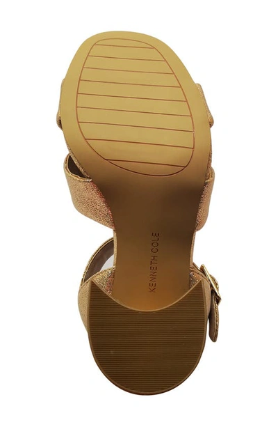 Shop Kenneth Cole Lessia Ankle Strap Sandal In Light Gold