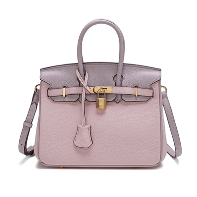 Shop Tiffany & Fred Paris Tiffany & Fred Top-grain Leather Shoulder Bag In Purple