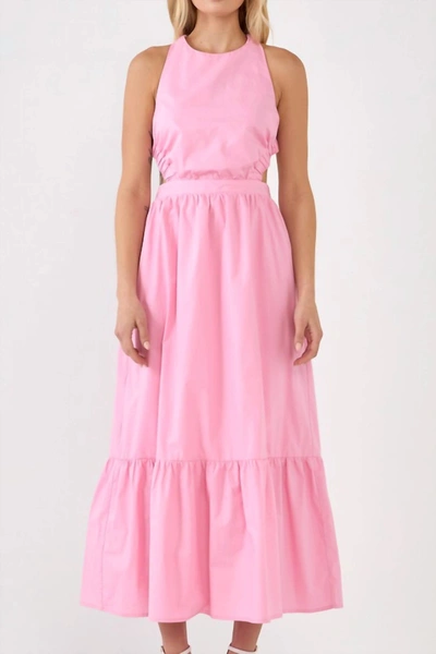 Shop English Factory Sleeveless Maxi Dress In Pink