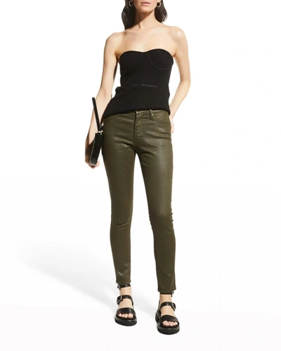 Shop Ag Farrah Skinny Ankle In Shady Moss In Green