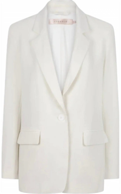 Shop Esqualo Classic Button Open Blazer In Off White