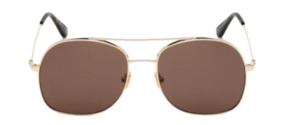 Shop Tom Ford Ft0758 28e Navigator Sunglasses In Brown