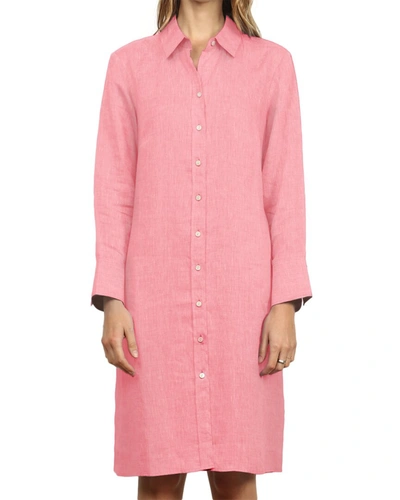 Shop Hinson Wu Kathleen Linen Dress In Pink