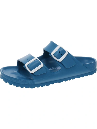 Shop Birkenstock Arizona Eva Womens Slip On Casual Slide Sandals In Blue