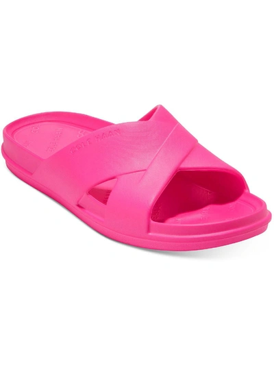 Shop Cole Haan Womens Casual Flat Pool Slides In Pink