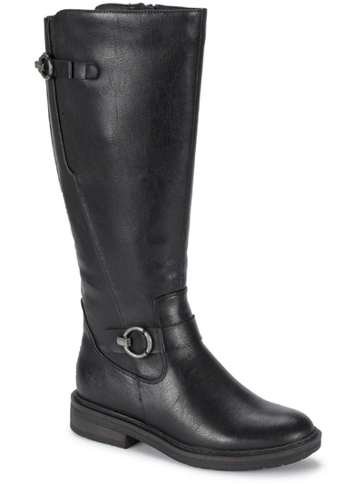 Shop Baretraps Aphrodite Womens Faux Leather Wide Calf Knee-high Boots In Black