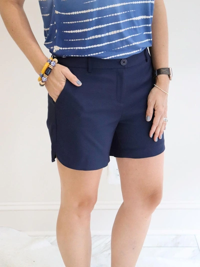 Shop Jade Side-round Shorts In Navy In Blue