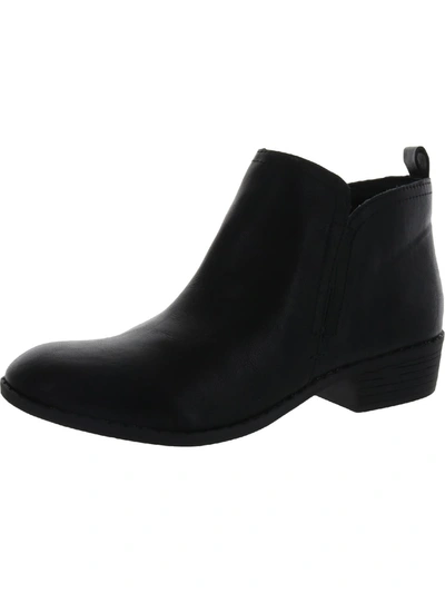 Sun + Stone Cadee Womens Zipper Ankle Booties In Black
