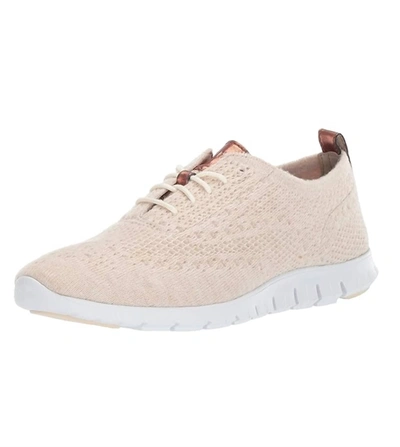 Shop Cole Haan Women's Zerogrand Stitchlite Wool Oxford Sneakers In Shifting Sand Heather In Beige