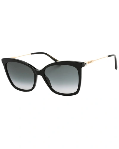 Shop Jimmy Choo Women's Maci/s 55mm Sunglasses In Blue