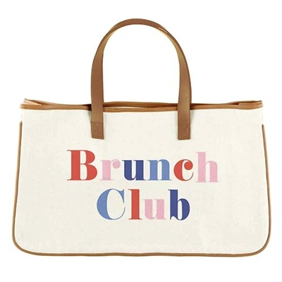 Slant Collections Canvas Tote In Brunch Club In Multi