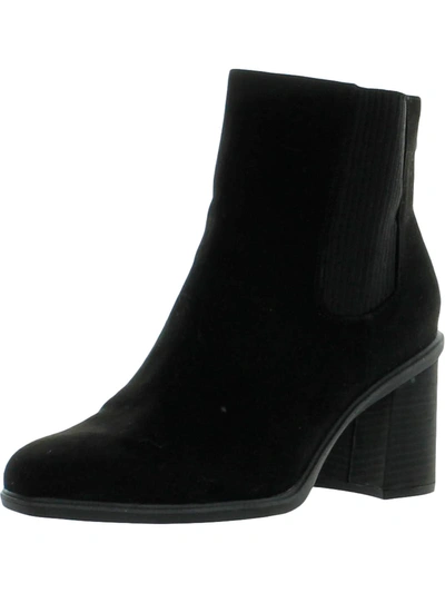 Dr. Scholl's Shoes Ride Away Womens Zipper Stacked Ankle Boots In Black