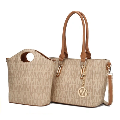 New Designer MKF Collection 2 pc. set Signature Tote Bag Handbag Purse Mia  K.