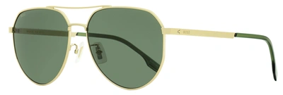 Shop Hugo Boss Men's Pilot Sunglasses B1473fsk J5gqt Gold 61mm In Green