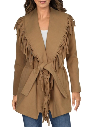 Shop Bb Dakota Womens Lightweight Cold Weather Wrap Coat In Brown
